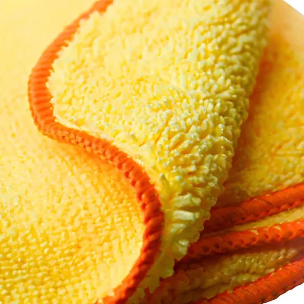 Toalha Amarela Costura laranja 300GSM e 350 GSM 2