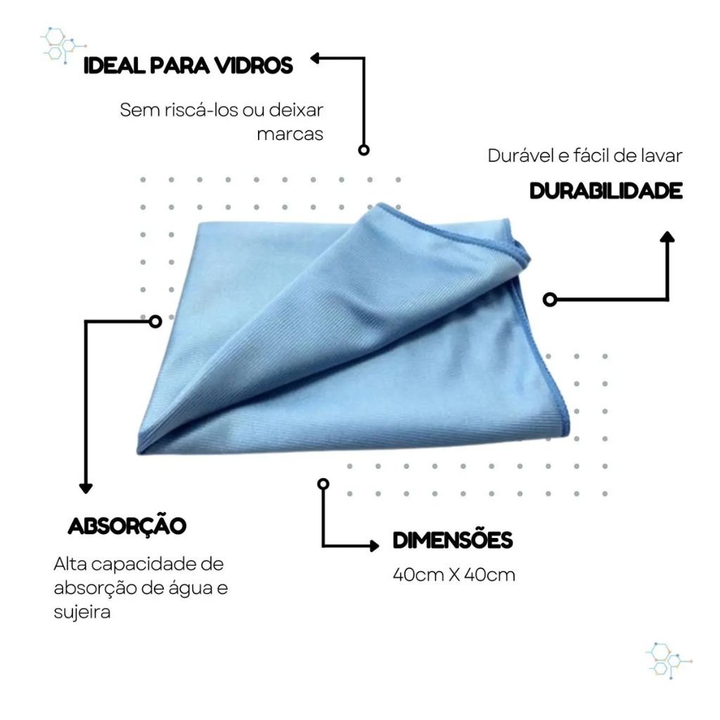 Toalha de Vidro 40x40 230 GSM 3